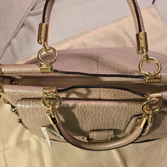 Coach Madison Pinnacle Pebbled Leather Carie Lily Handbag Pink Pearl 22367 NWT - Picture 7 of 16